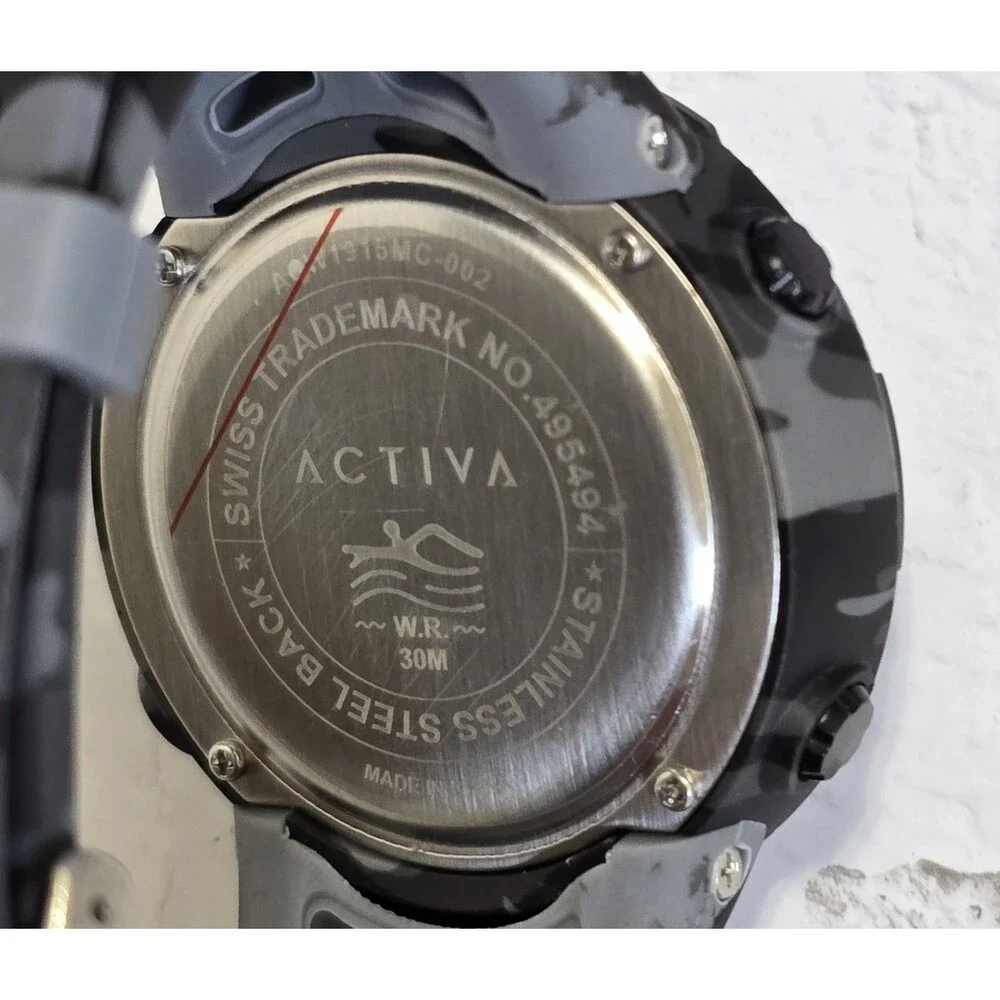 Activa Summit Digital Men's Watch 50mm Black Camouflage ACW1915MC-002 Brand New